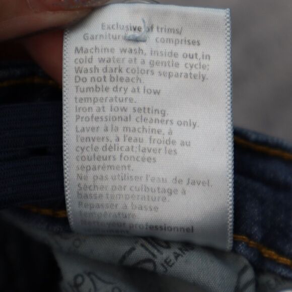 Silver Jeans Pants Girls 14 Blue Denim Casual Adjustable Waist Triple 5 Amy 1251 - Picture 9 of 15